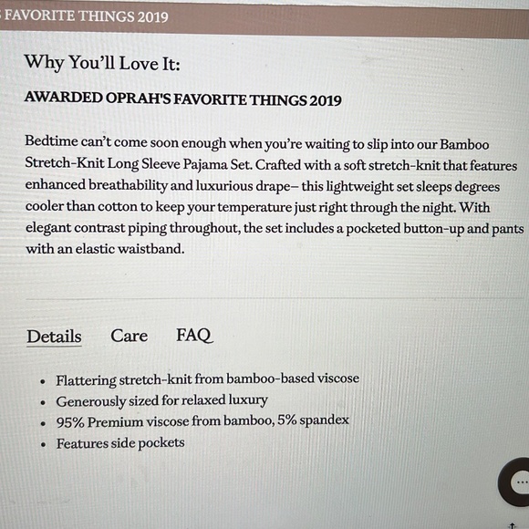 Cozy Earth Women's Bamboo Stretch-Knit Long Sleeve Pajama Set Black Large Tall - Picture 4 of 4